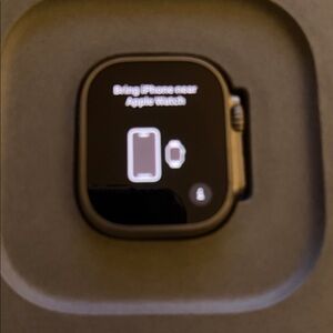 Apple Smartwatch - Silver Bezel with original orange Strap Ultra 1 49mm Titanium